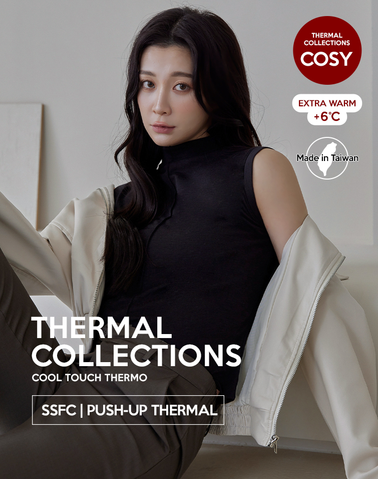 FRONT SEAM HIGH COLLAR THERMAL CAMISOLE