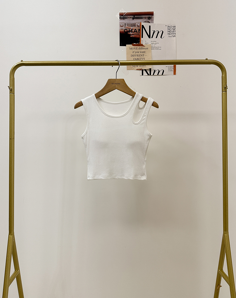 ASYMMETRICAL STRAP SPORTS TANK TOP