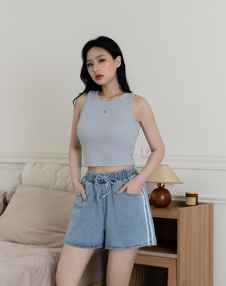 METAL HEART SOLID PADDED CAMISOLE