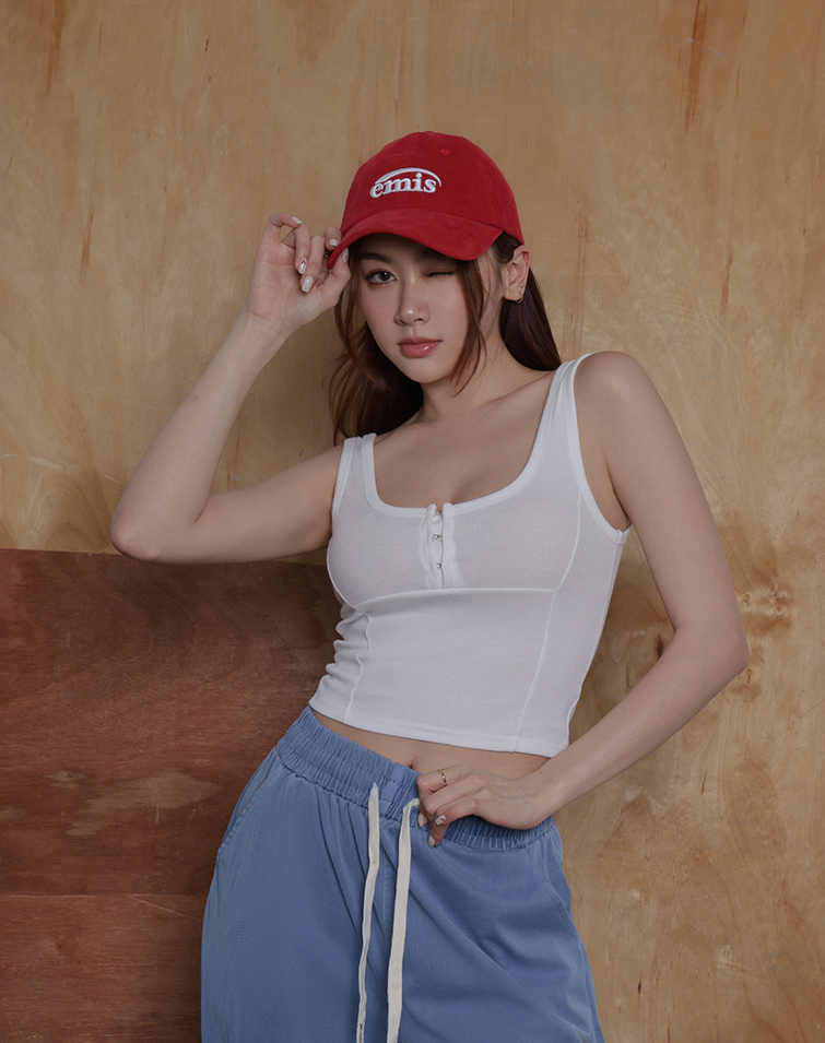 MIT BASIC SOFT-FEEL CORSET BUTTON VEST