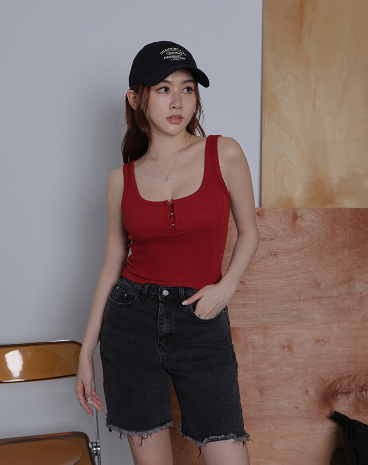 MIT BASIC SOFT-FEEL CORSET BUTTON VEST