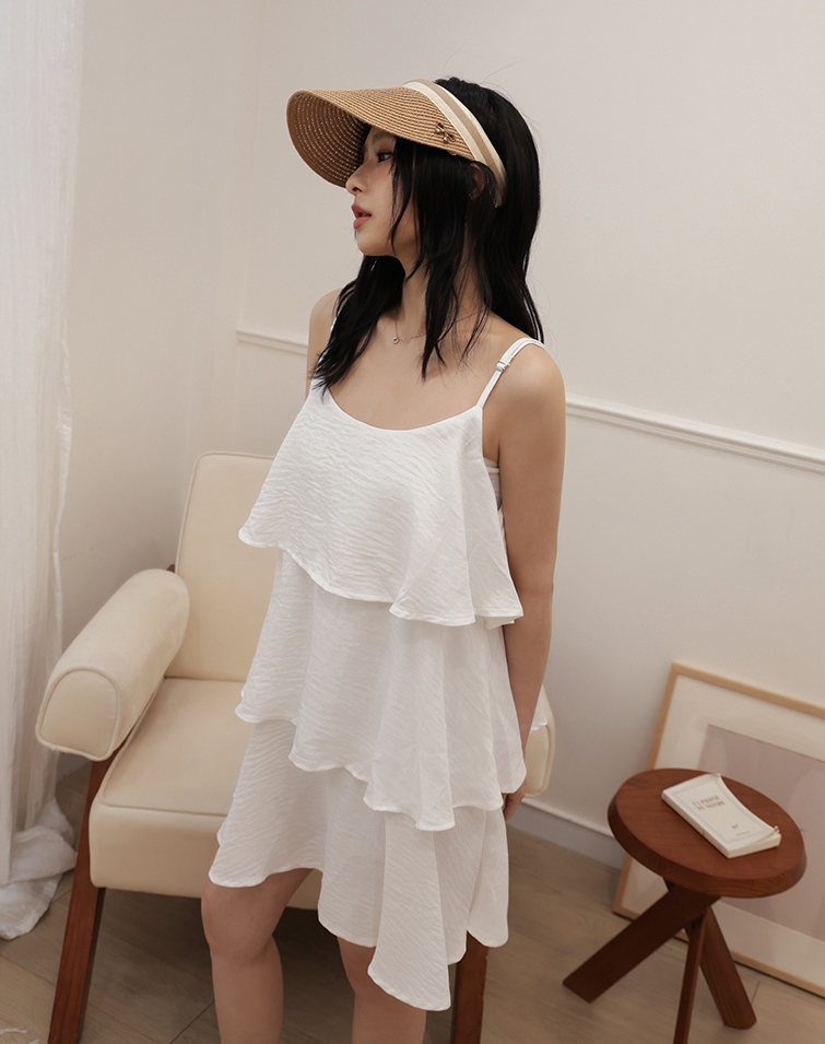 ETHEREAL LAYERED SPAGHETTI STRAP DRESS