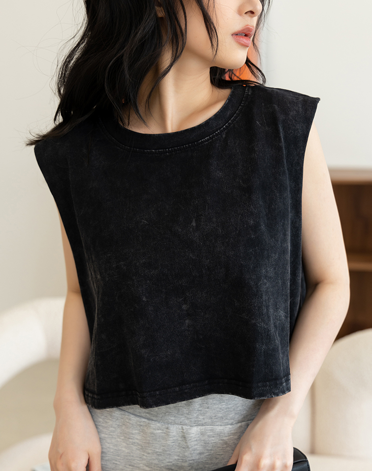 SIMPLE SOLID COLOR CASUAL VEST