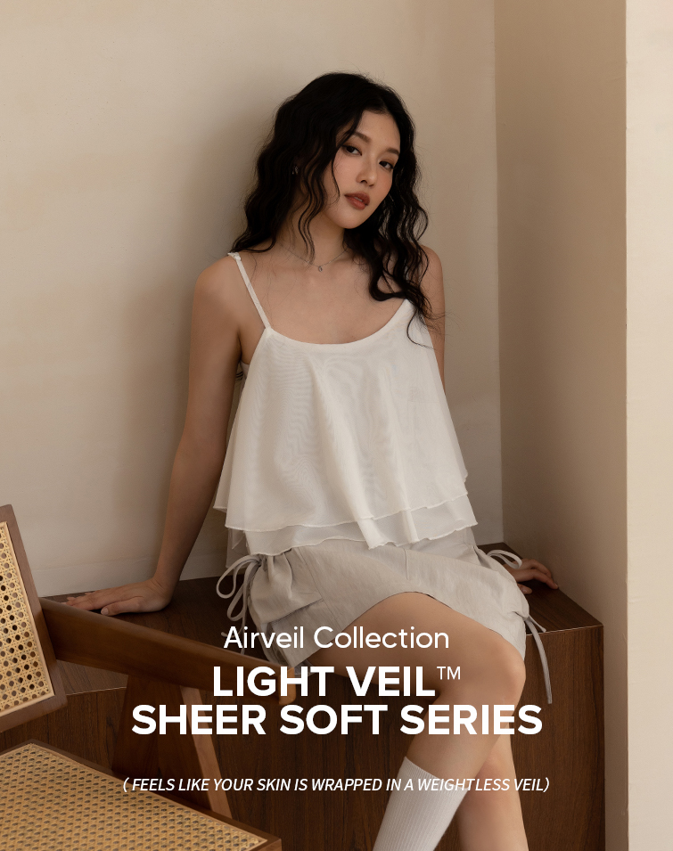 ETHEREAL DOUBLE-LAYER MESH SPAGHETTI STRAP CAMISOLE