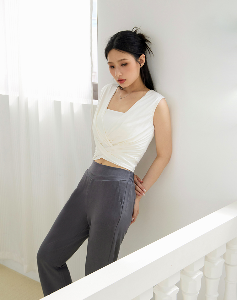 MIT ICE-SILK FEEL CROSS-DESIGN VEST