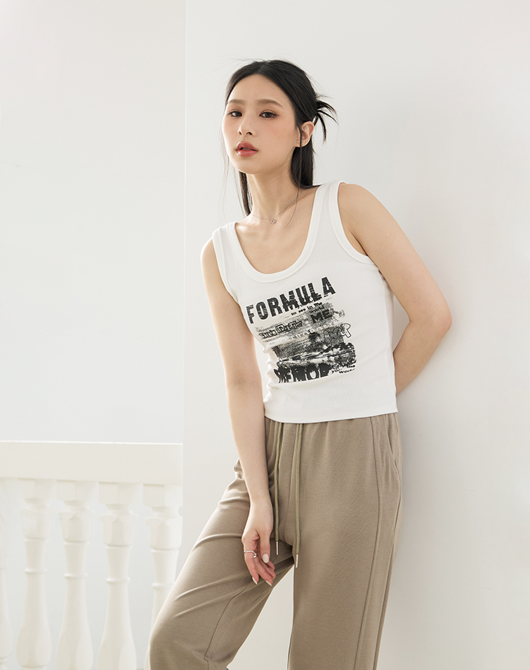 AMERICAN VINTAGE DISTRESSED PRINT VEST