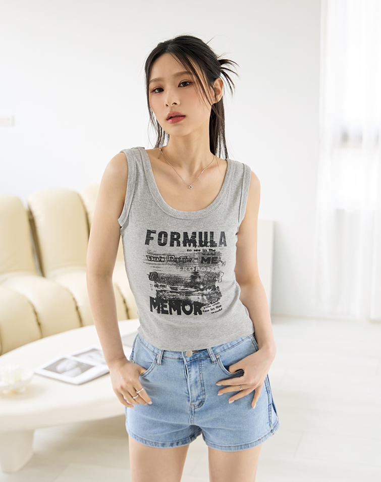 AMERICAN VINTAGE DISTRESSED PRINT VEST