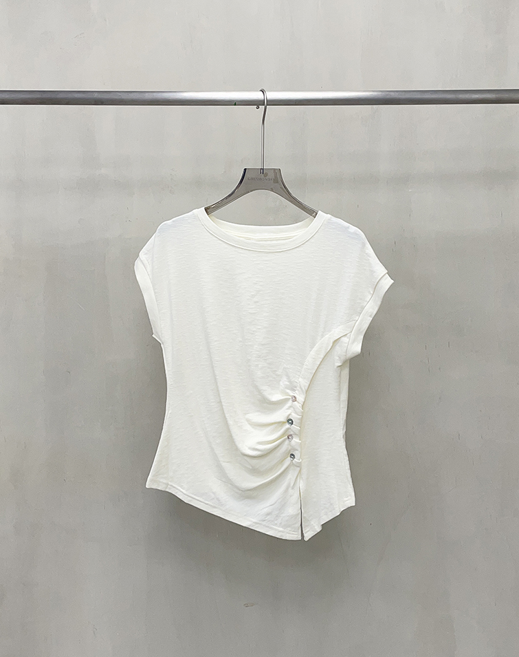 ELEGANT SIDE RUCHED FITTED TOP