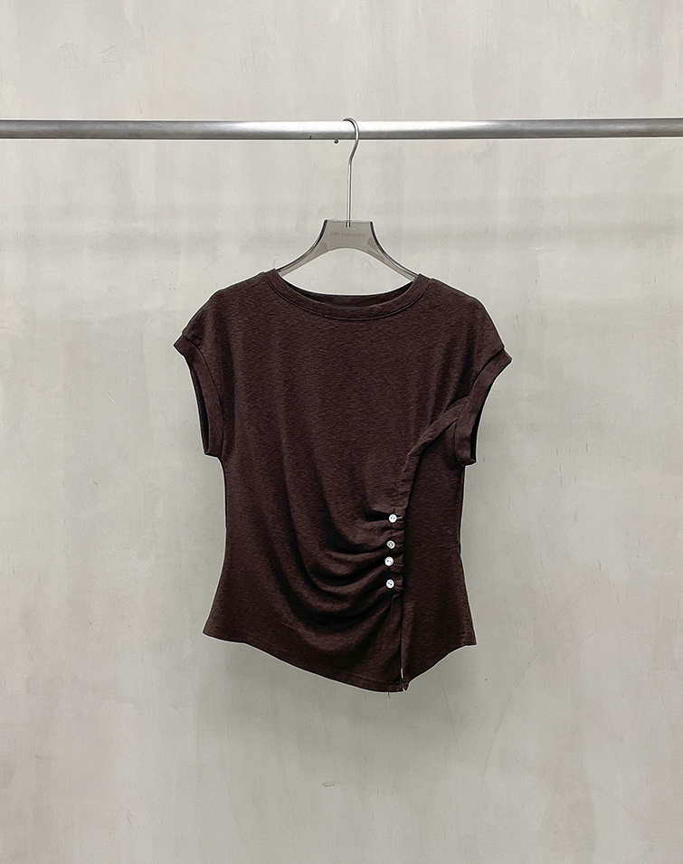 ELEGANT SIDE RUCHED FITTED TOP