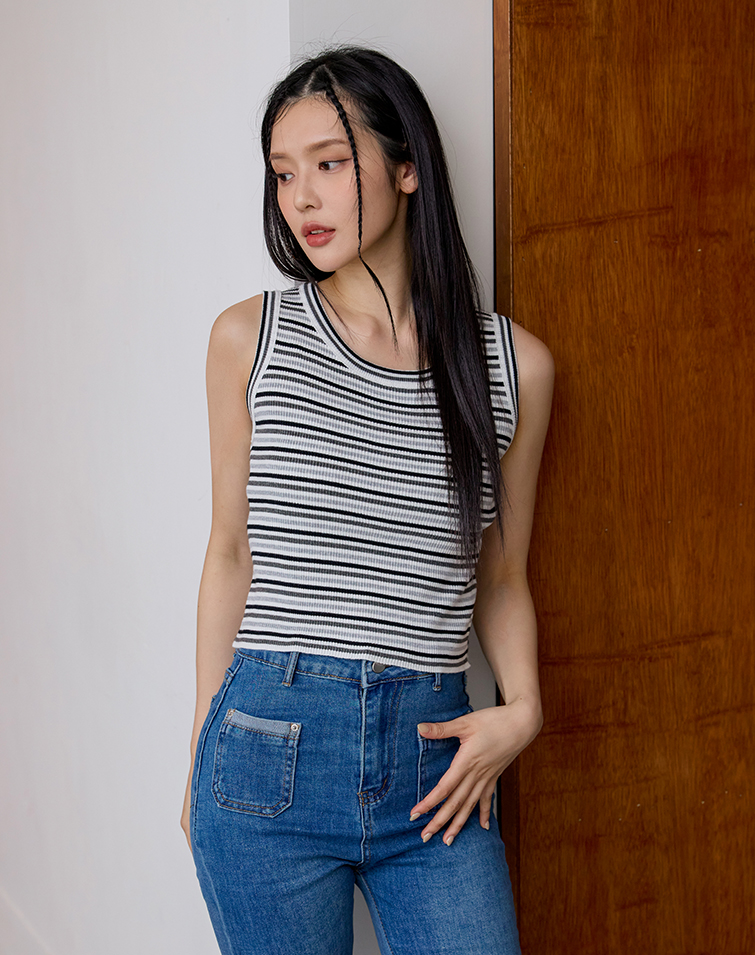 MINIMAL STRIPED COLOR-BLOCK VEST