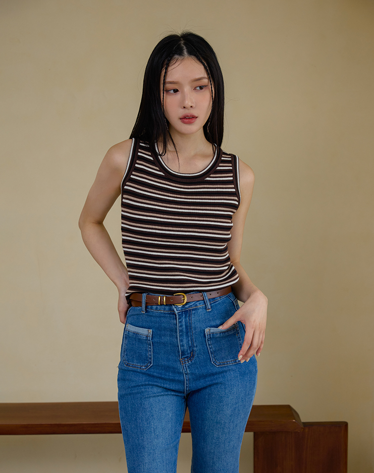 MINIMAL STRIPED COLOR-BLOCK VEST