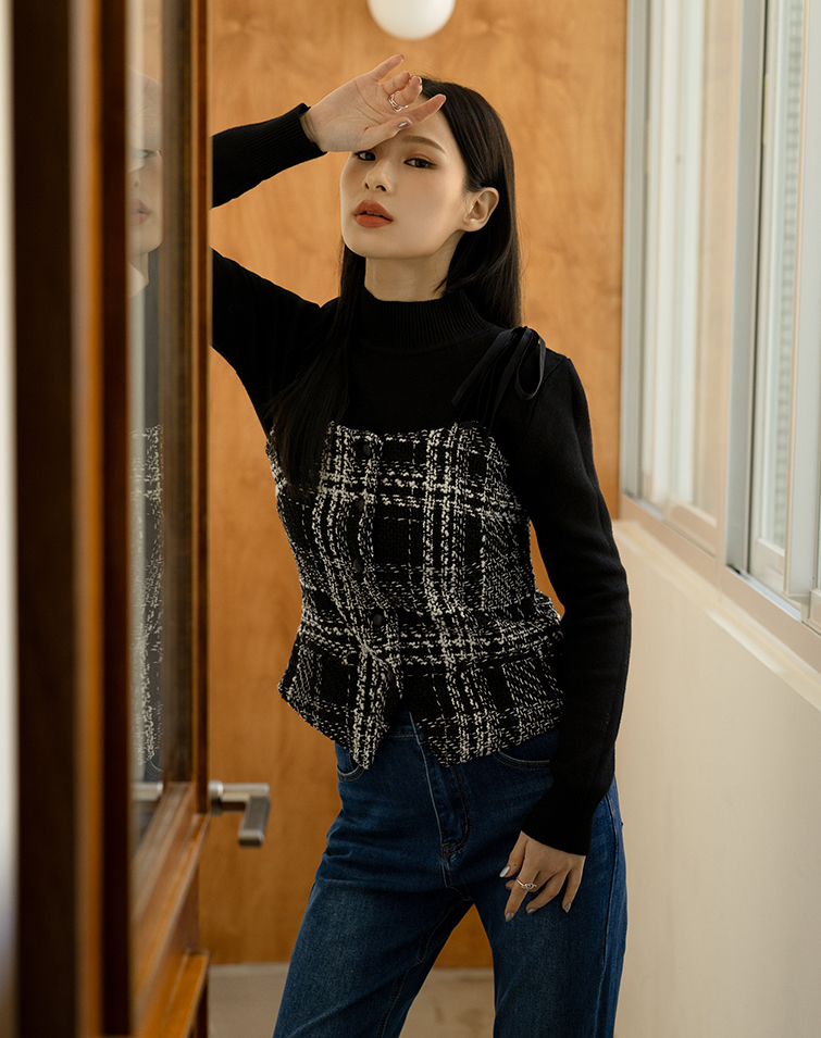 ELEGANT TWEED CAMISOLE