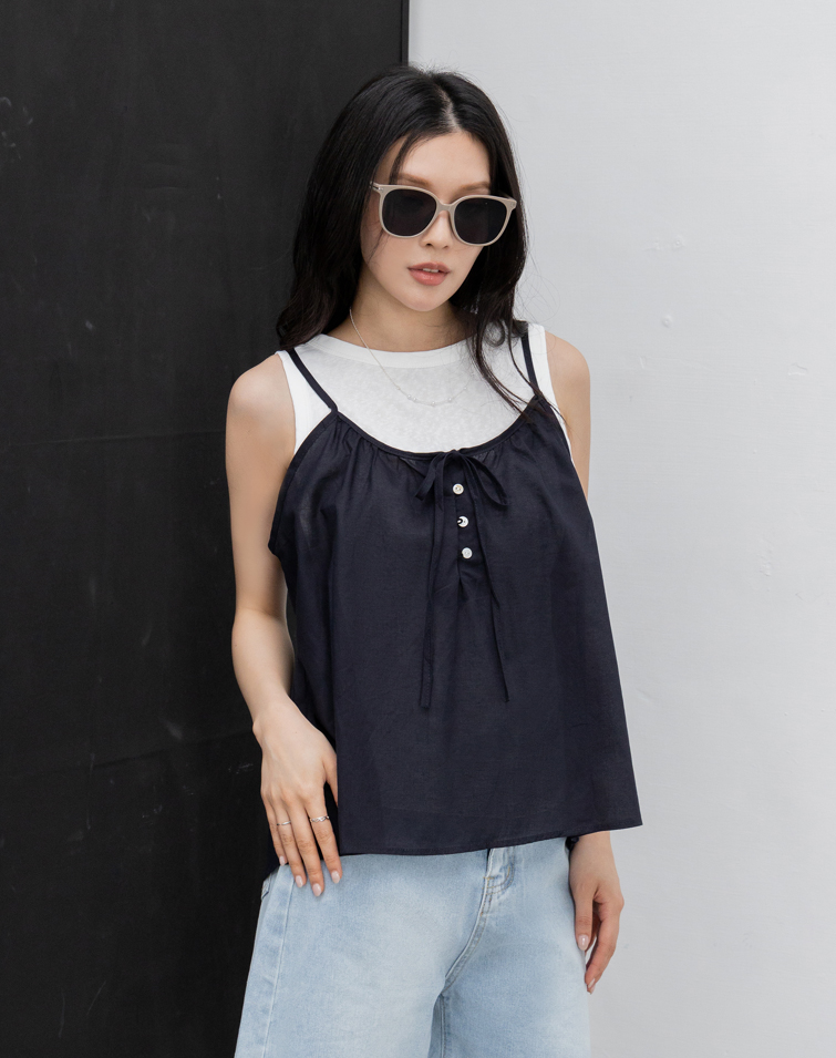 SUMMER GLOW BUTTON TANK