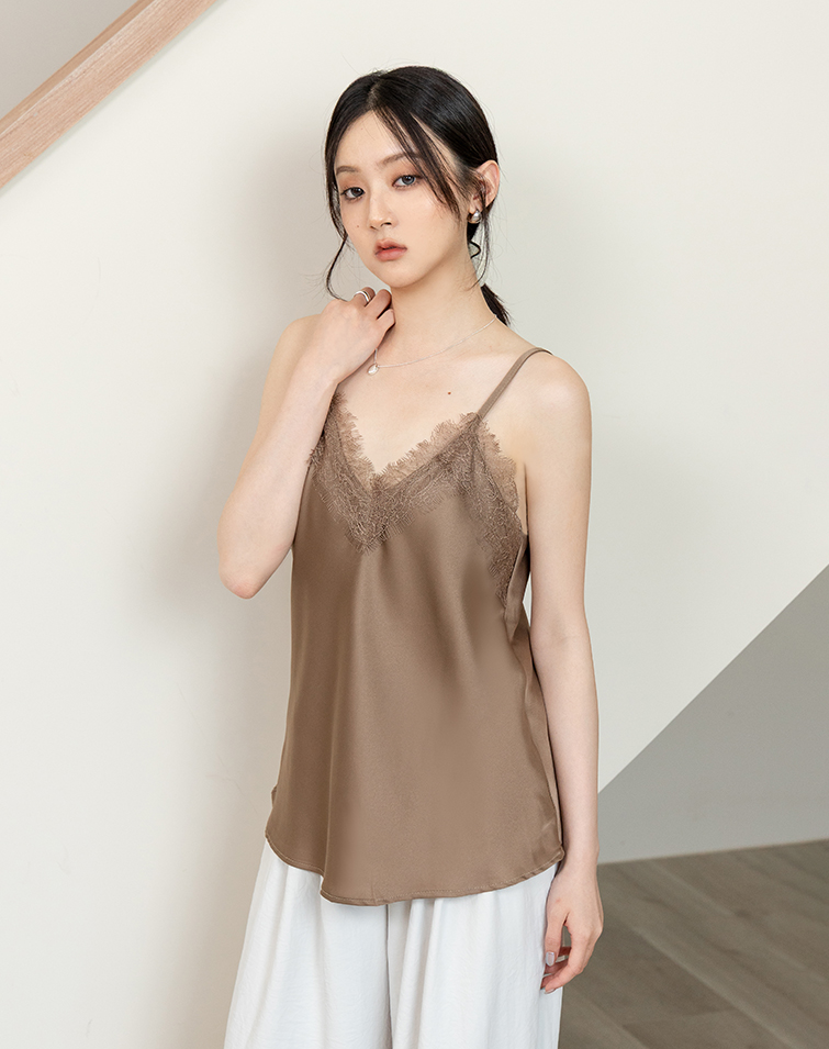 SHEEN LACE SLENDER TANK