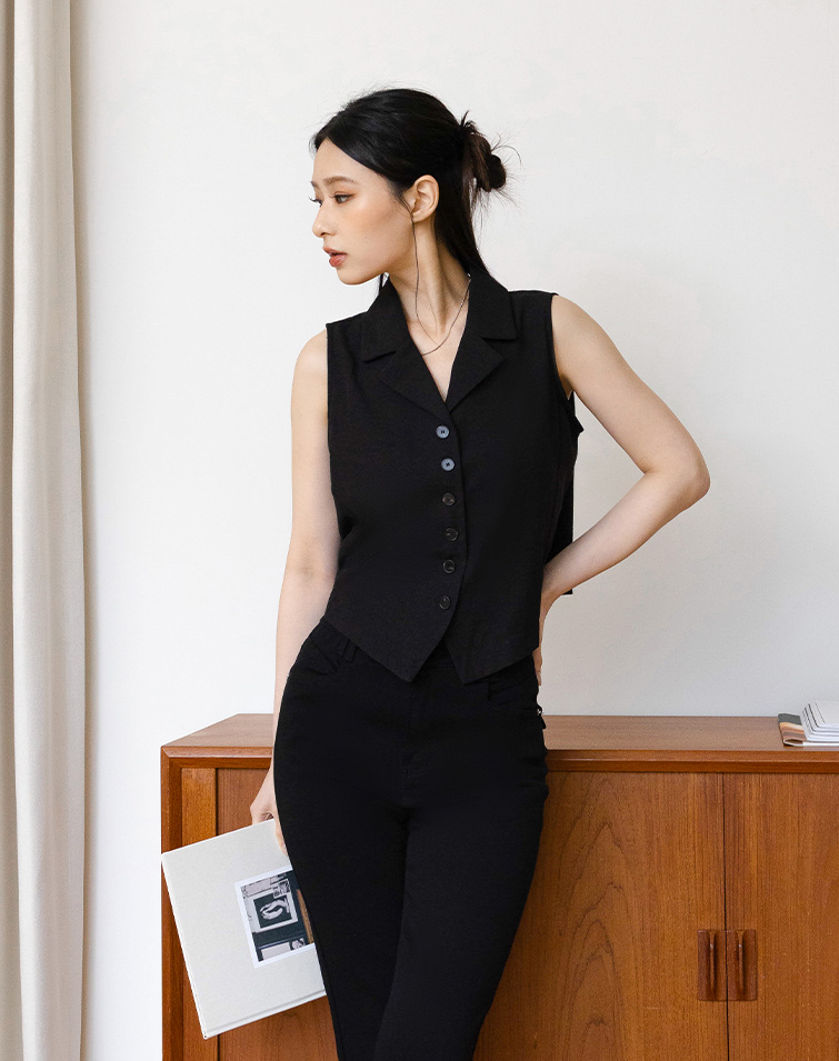URBAN BACK-TIE SUIT VEST