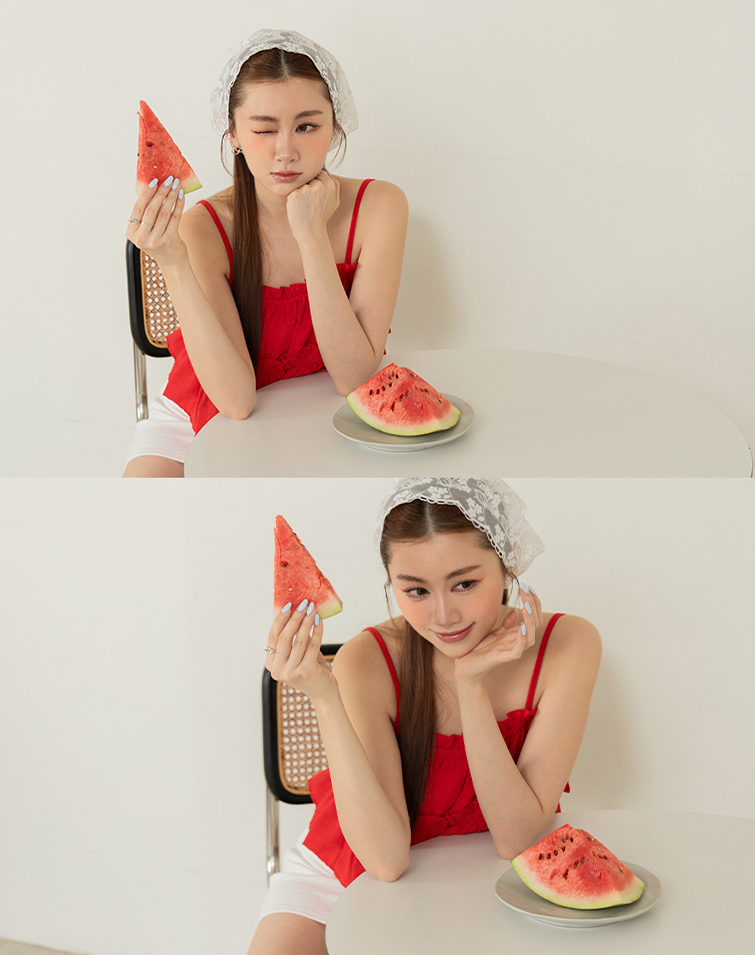 TIERED RUCHED FLARED CAMI
