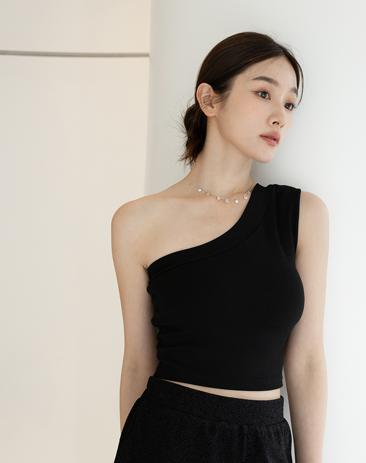 SPICY ONE SHOULDER PADDED CAMI TOP