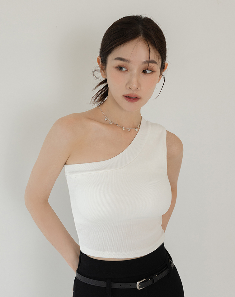 SPICY ONE SHOULDER PADDED CAMI TOP