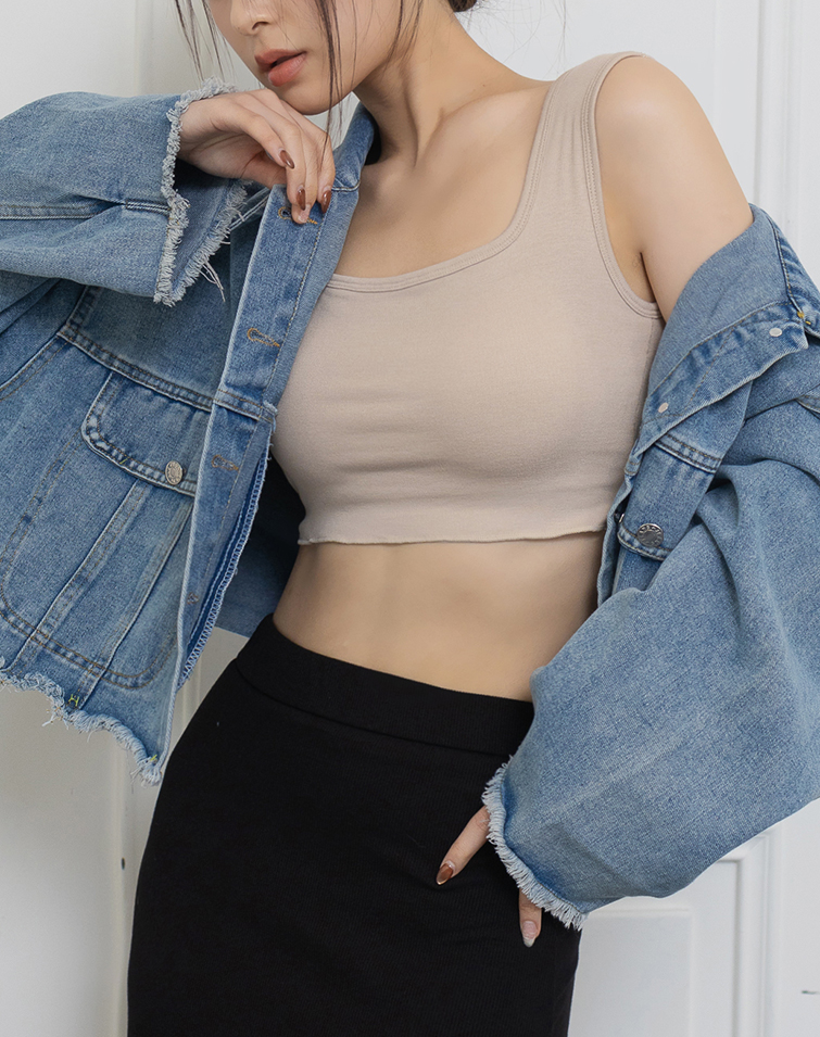 SEAMLESS WIDE STRAP BRA TOP