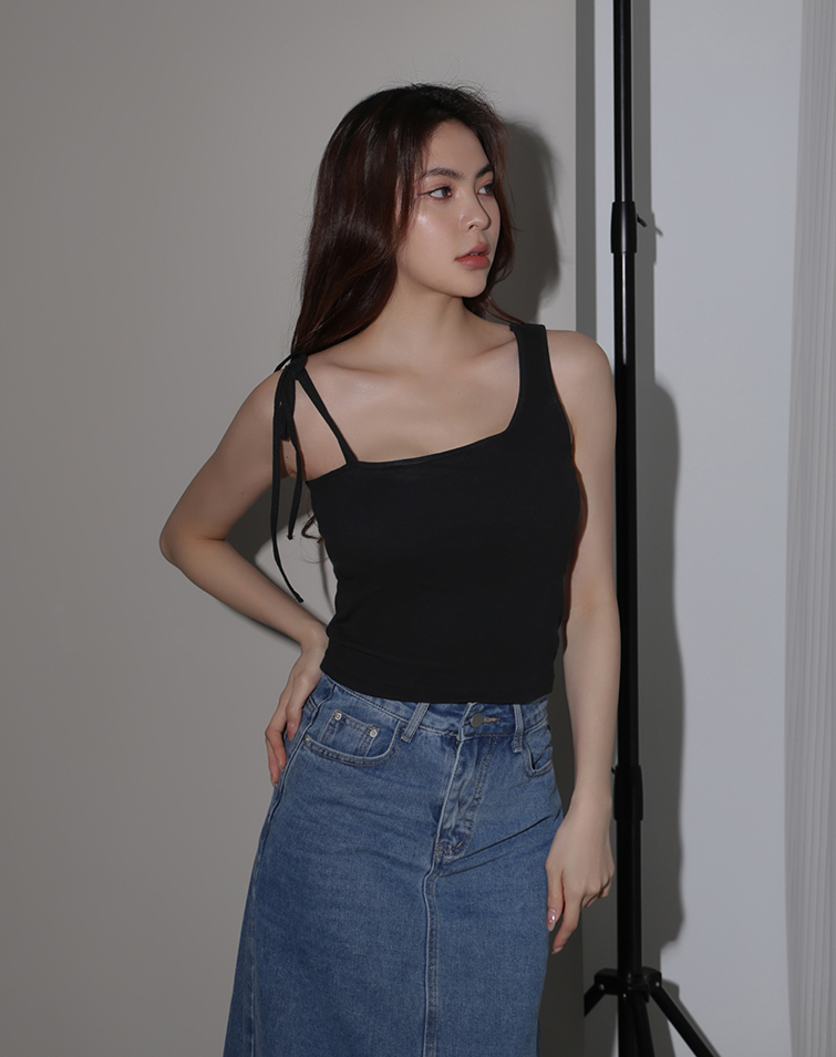 WIDE AND STRING STRAP CUTE PADDED CAMI