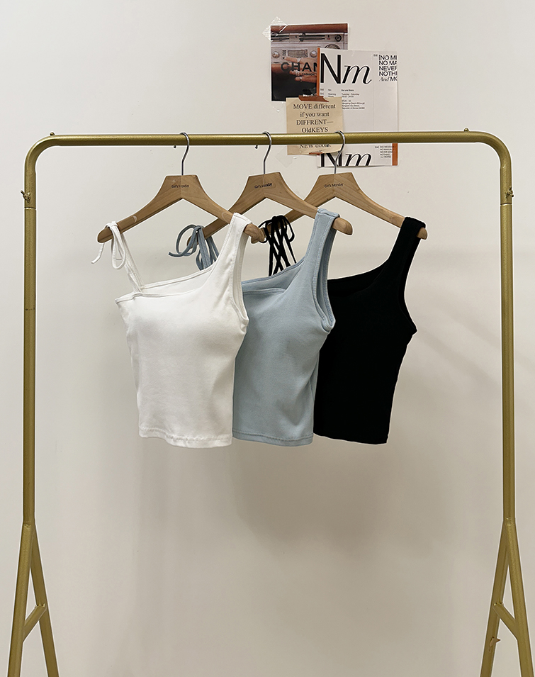 WIDE AND STRING STRAP CUTE PADDED CAMI