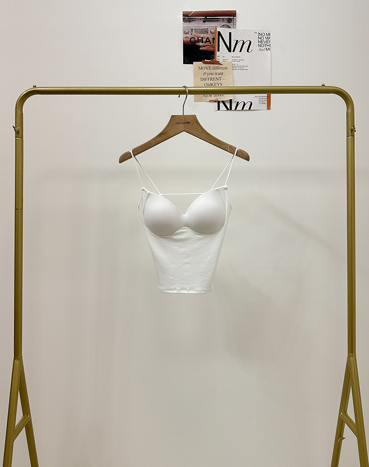 SPAGHETTI STRAP ENHANCED BRA TOP