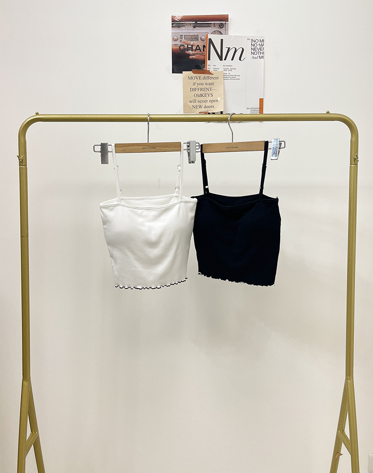 THIN STRAP RUFFLE BRA TOP