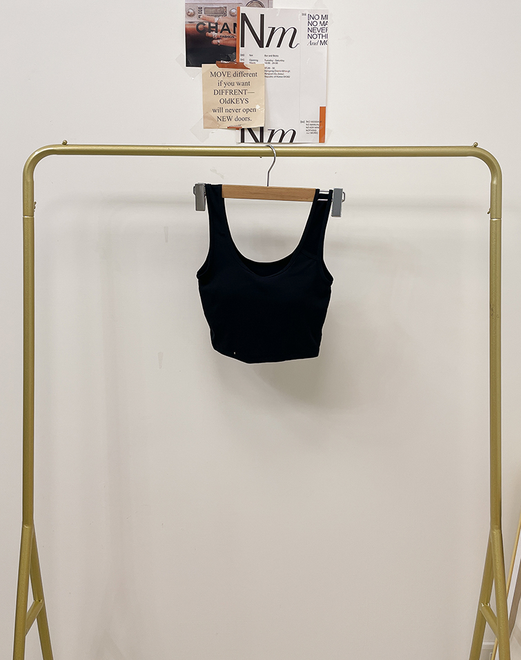 ASYMMETRICAL STRAP BRA TOP