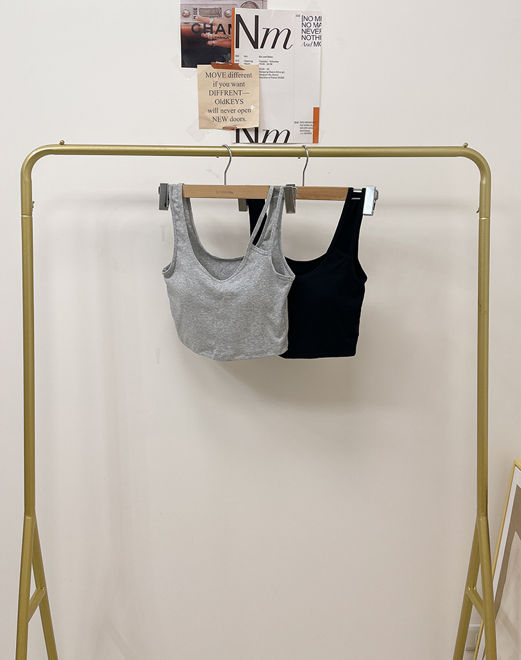 ASYMMETRICAL STRAP BRA TOP