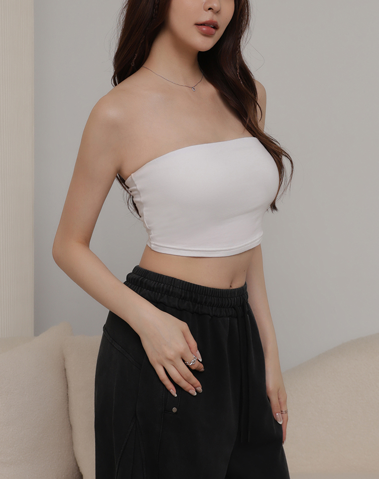 MIT COTTON  BUSTIER BRA TOP