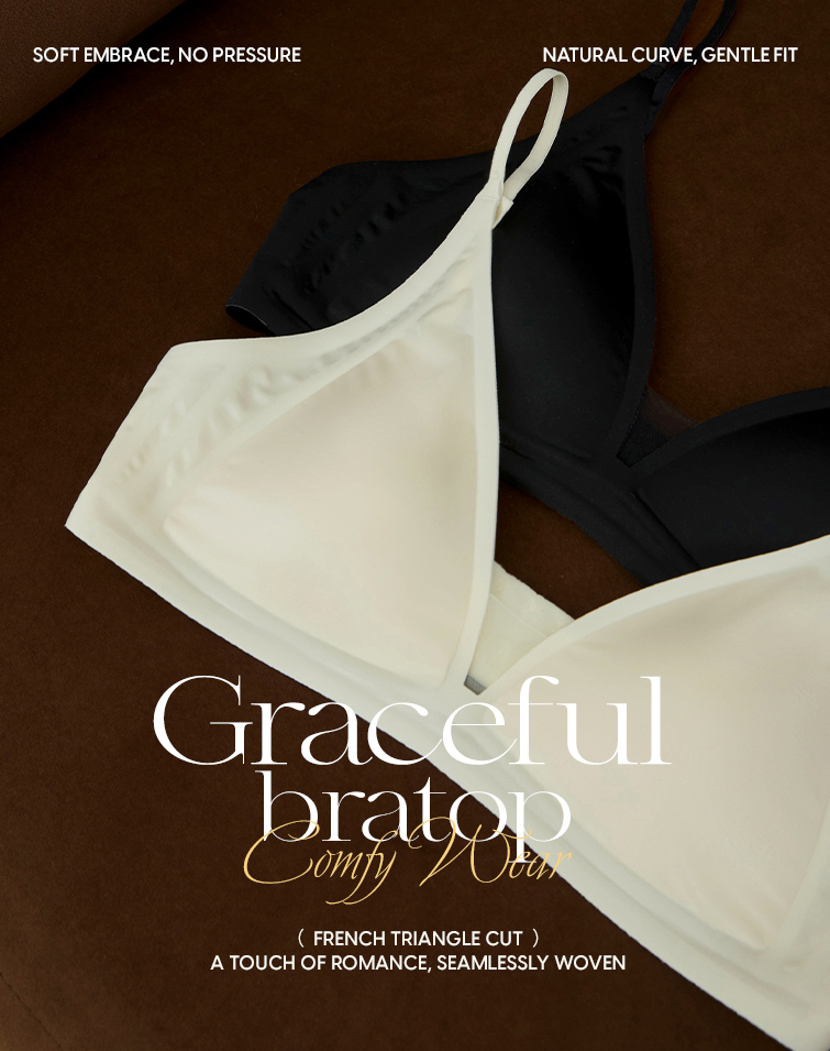 SKIN-FRIENDLY COMFORTABLE THIN STRAP TRIANGLE BRA TOP