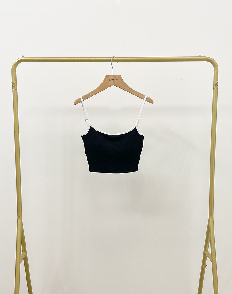 MINIMALIST SOLID COLOR THIN STRAP BRA TOP