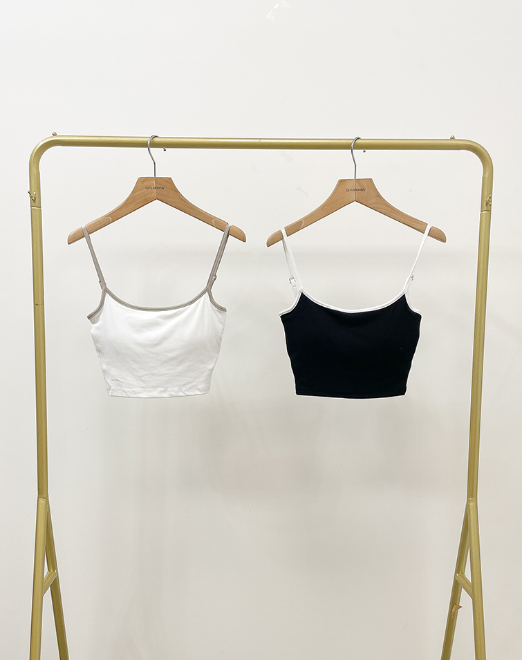MINIMALIST SOLID COLOR THIN STRAP BRA TOP