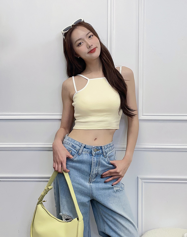 VIBRANT COLOR-BLOCK BACKLESS BRA TOP