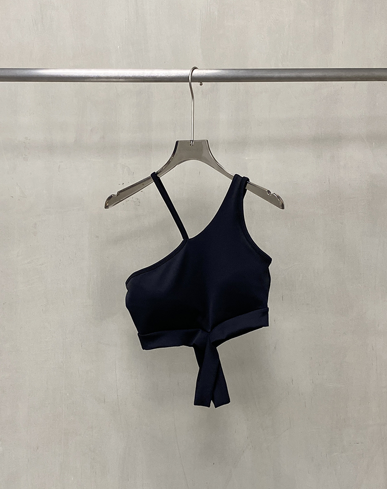 MINIMALIST ASYMMETRIC CRISSCROSS BRA TOP