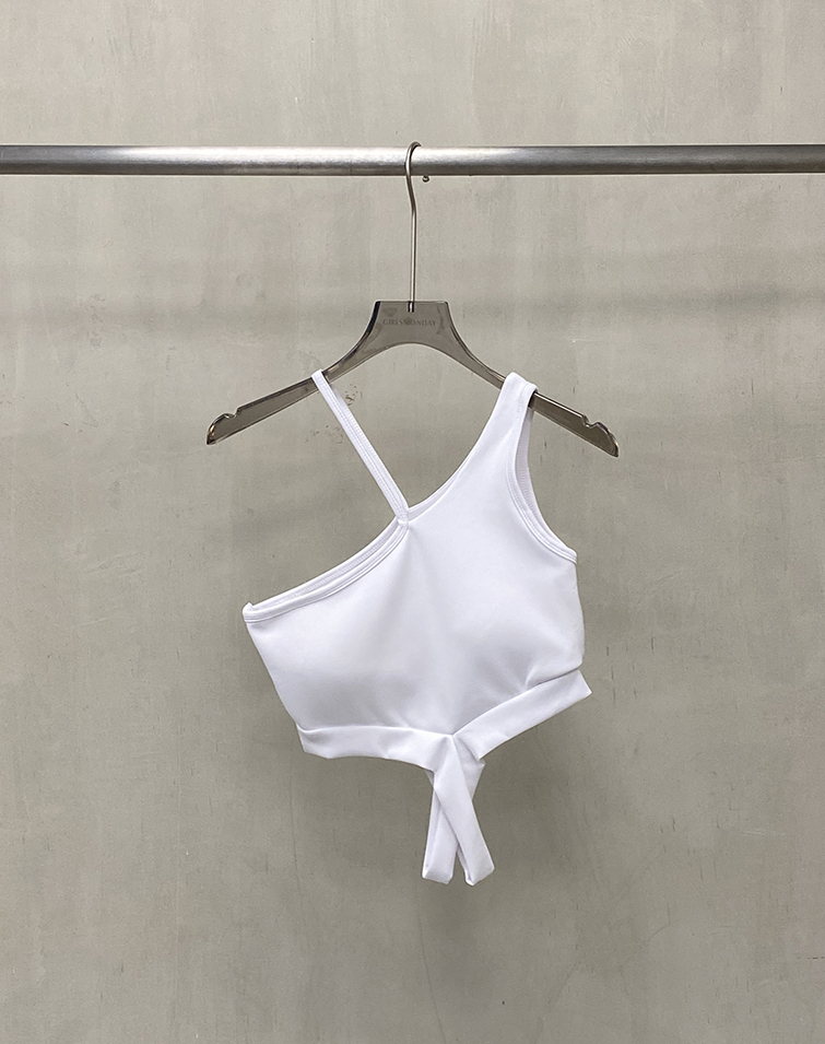 MINIMALIST ASYMMETRIC CRISSCROSS BRA TOP