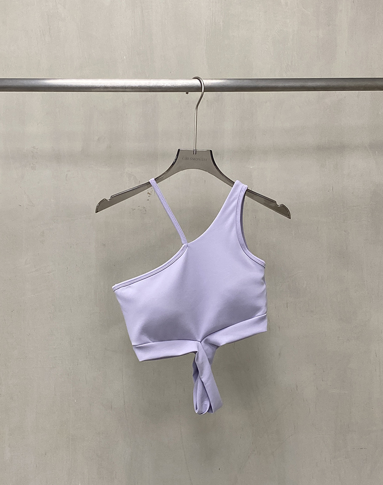MINIMALIST ASYMMETRIC CRISSCROSS BRA TOP