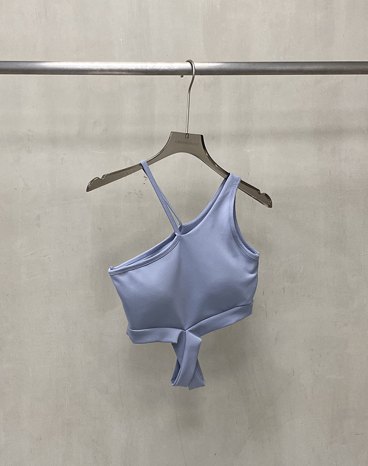 MINIMALIST ASYMMETRIC CRISSCROSS BRA TOP
