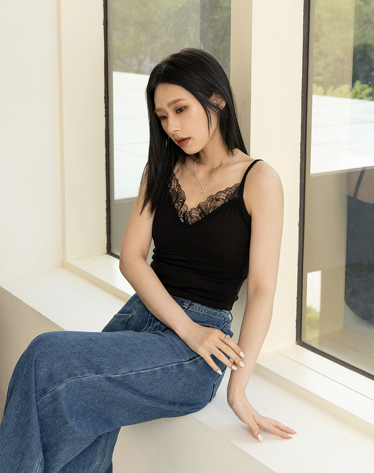 FRENCH ROMANTIC LACE CAMI BRA TOP