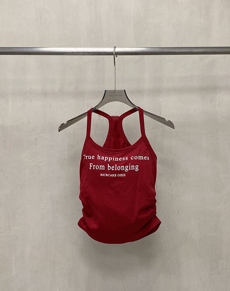 LETTER PRINT BRA TOP WITH CUT-OUT BACK