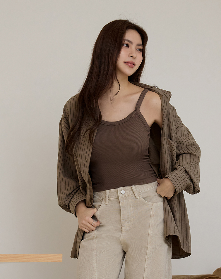 TEXTURED FLORAL YARN RIBBED BRA TOP