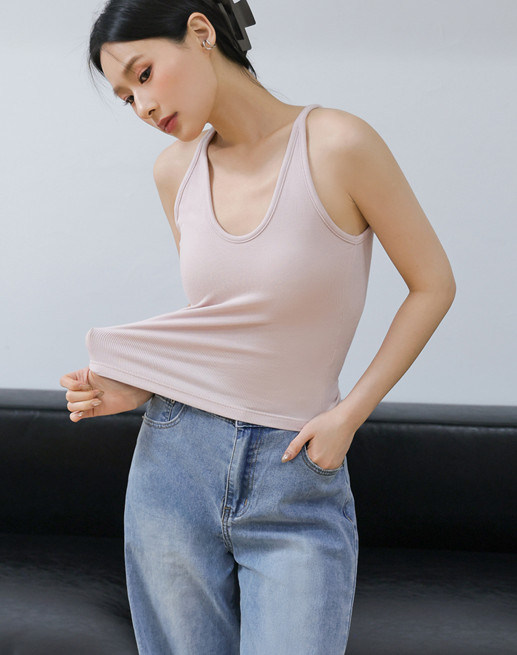 HALTER RIBBED BRA TOP