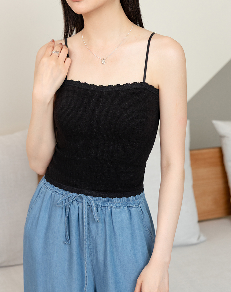 MELANGE LACE SLENDER BRA TOP