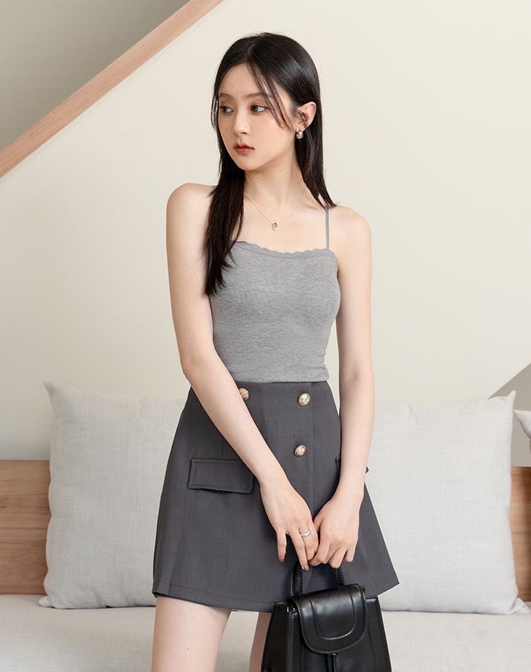 MELANGE LACE SLENDER BRA TOP