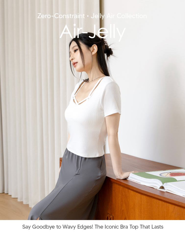 CLOUD RIBBED CROSS-STRAP BRA TOP