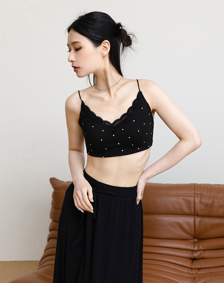 LACE DOT CAMI BRA TOP