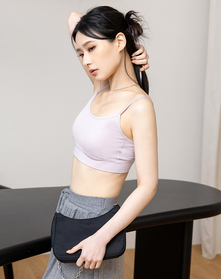 MILK TOUCH CROSS-BACK BRA TOP