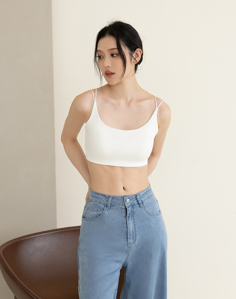 JELLY TOUCH DOUBLE STRAP BRA TOP