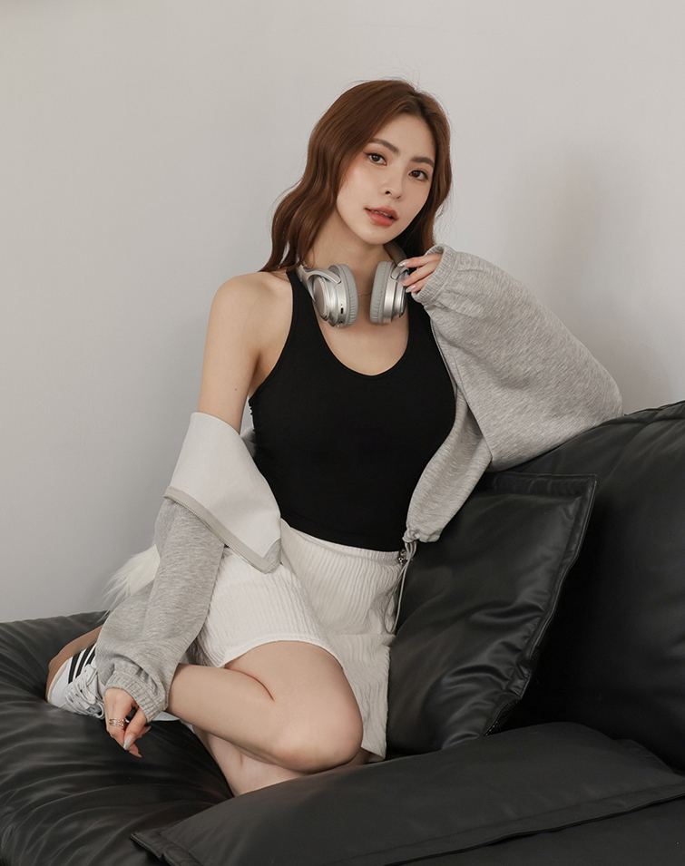 CLOUD-TOUCH DOUBLE-STRAP BRA TOP
