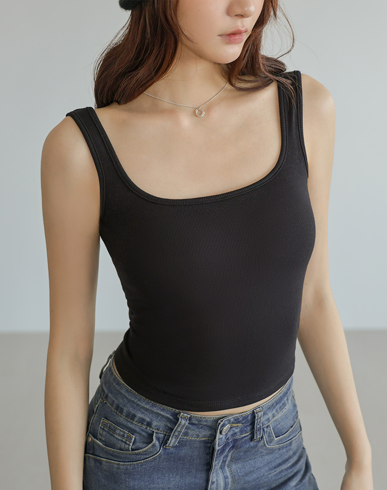 MICRO-FLEECED U-NECK TOP